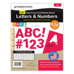 Versatile pre-cut alphabet and numbers set for letter-by-letter learning and creative projects.