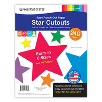 Create stunning paper star crafts with FreshCut's star-shaped paper cutouts—perfect for DIY and crafts projects.