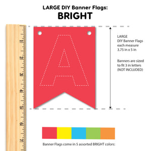 Large BRIGHT Pennant Banners