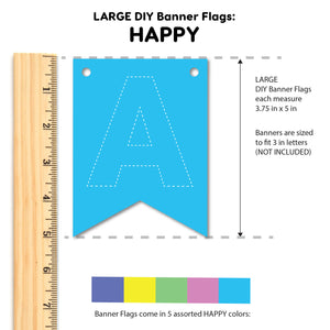 Large HAPPY Pennant Banners
