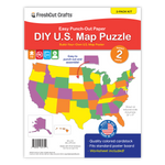 Puzzle of USA map—create your own states map puzzle with this fun and educational craft kit.