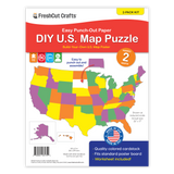Puzzle of USA map—create your own states map puzzle with this fun and educational craft kit.