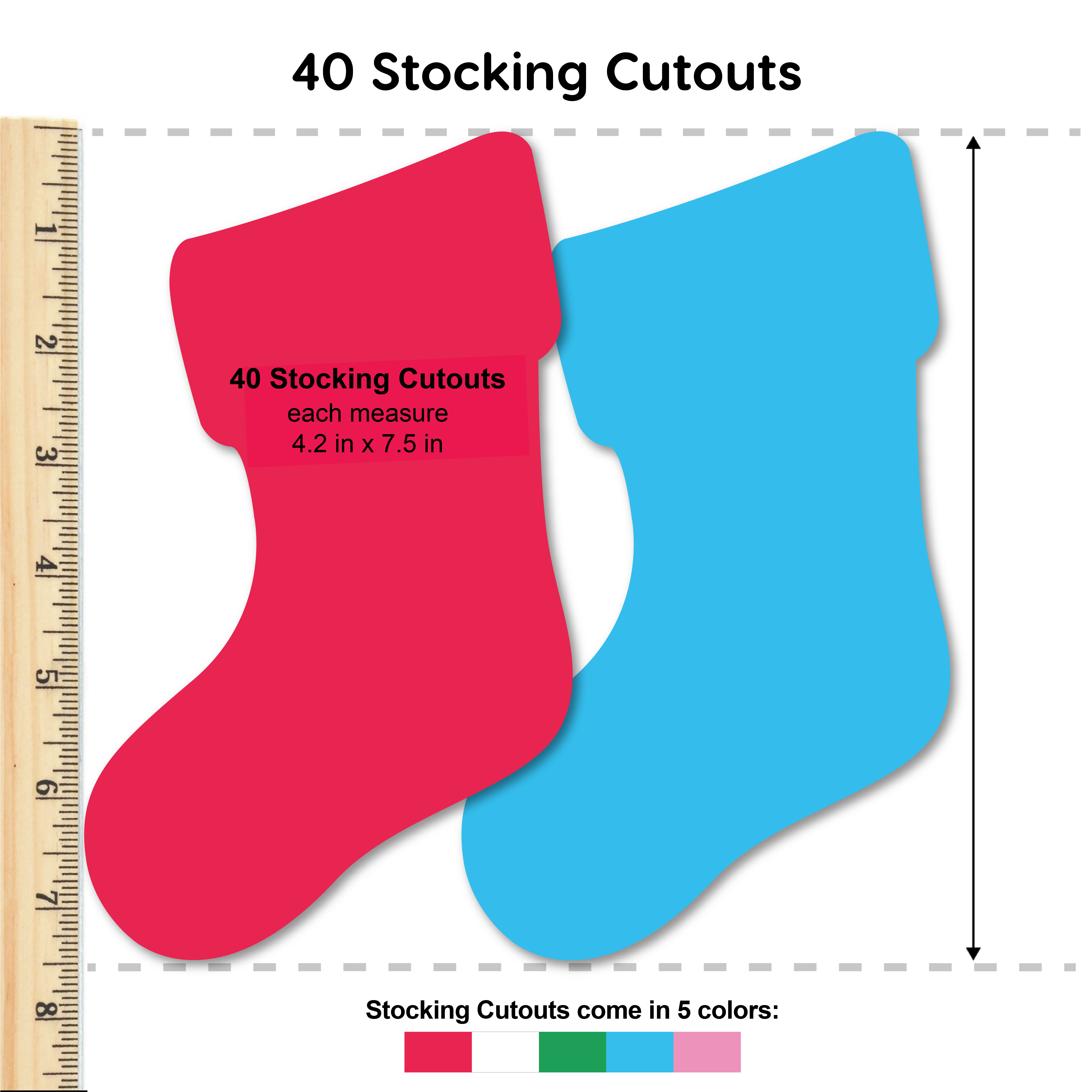 Basic Stocking Shape Stocking Cutouts – FreshCut Crafts