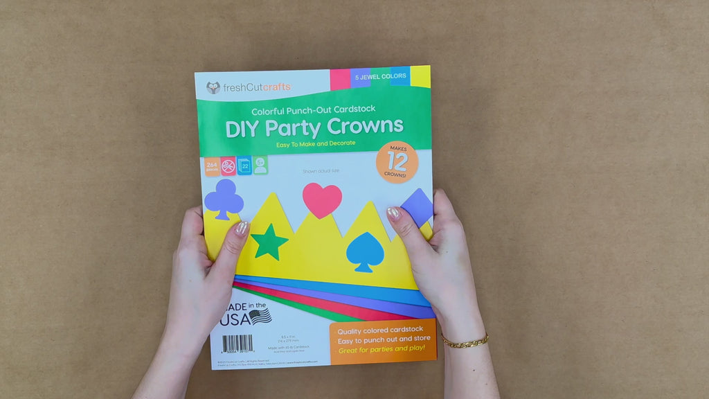 Craft crowns with colorful jewels—easy DIY party craft kits for fun and festive celebrations.