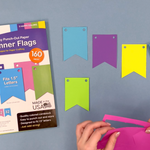 Design your own party banners with FreshCut’s small DIY banner flags—great for arts and crafts, birthday celebrations, and festive DIY projects.