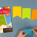 Design your own party banners with FreshCut’s large DIY banner flags—great for arts and crafts, birthday celebrations, and festive DIY projects.