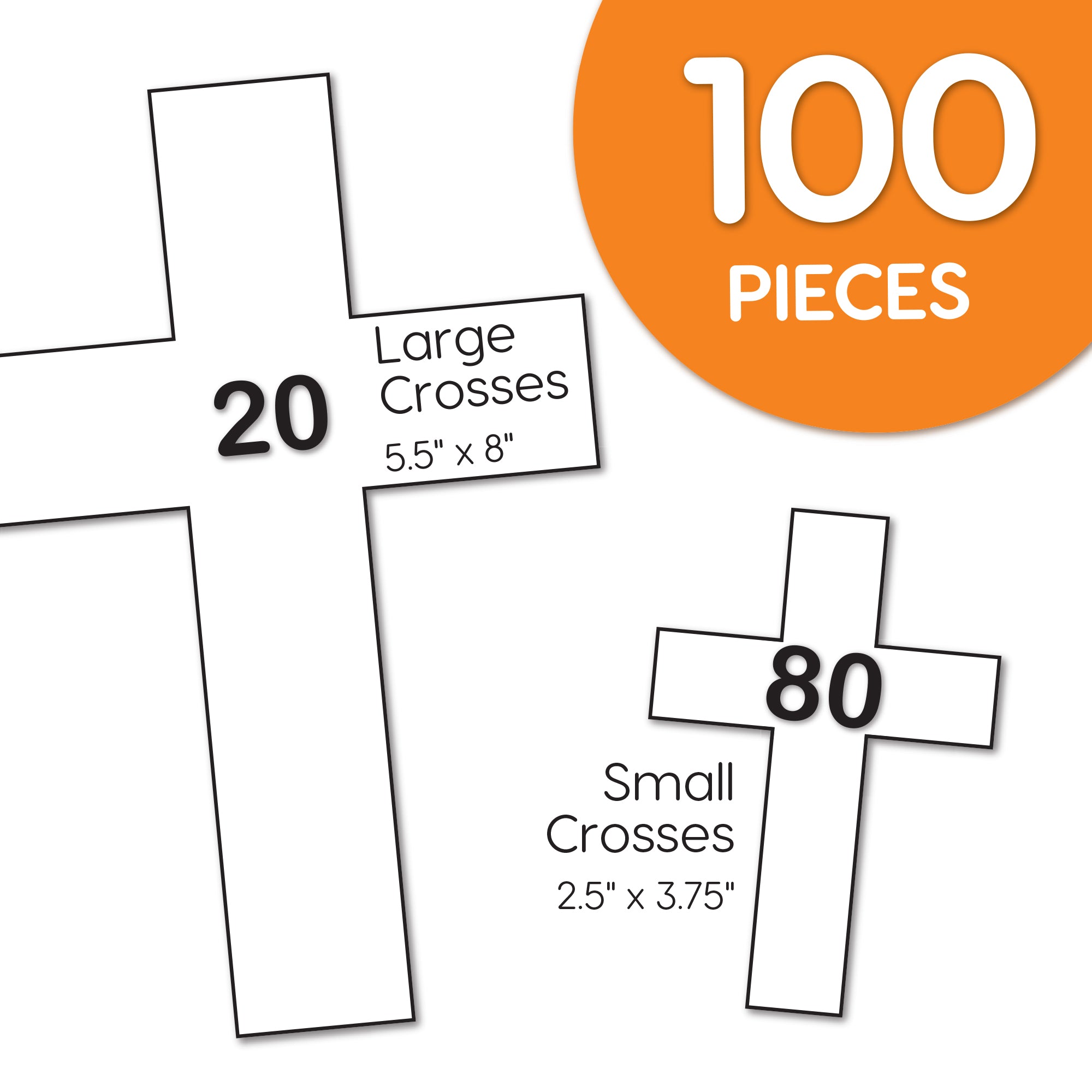 Use FreshCut’s white cross cutouts for inspiring craft crosses, faith-based projects, and easy-to-use DIY craft kits.