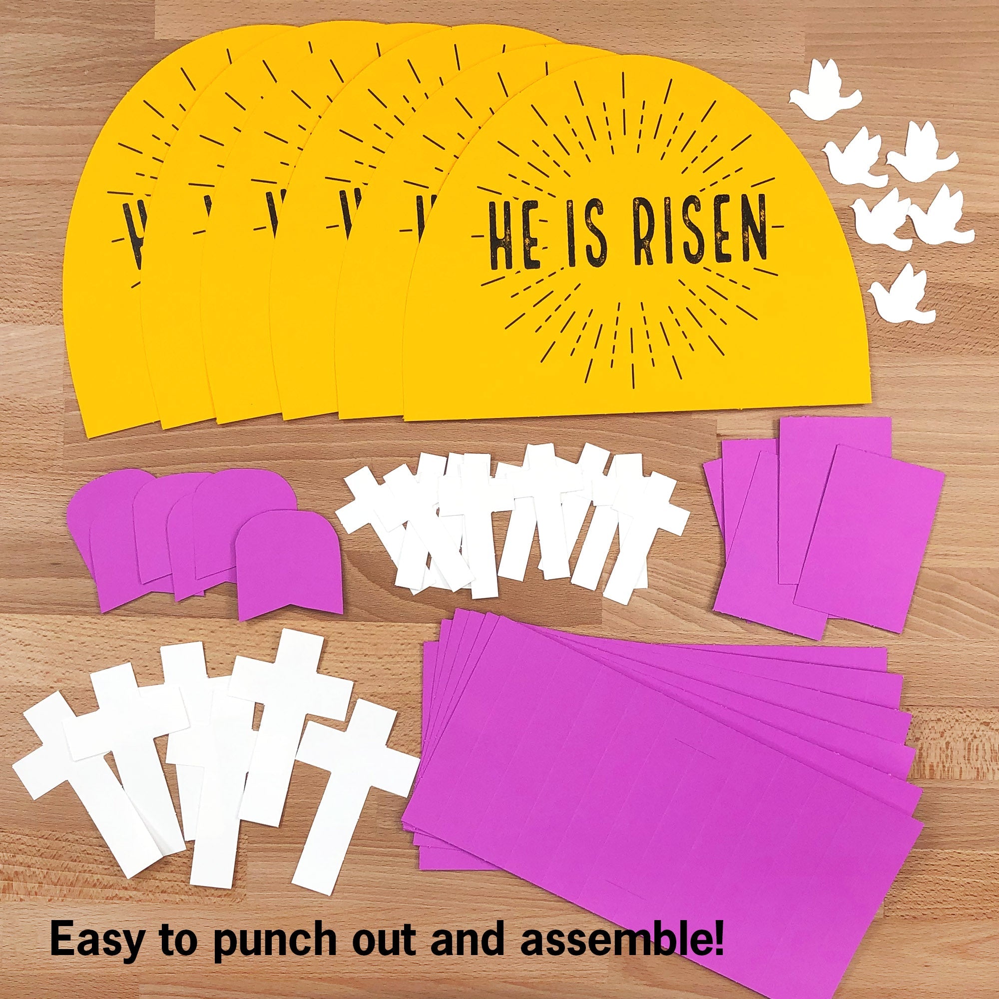 Easter holiday crafts—DIY diorama kits for kids to make their own religious Easter crafts and projects.