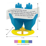 Preschool Jesus crafts—engage kids with this simple Bible craft kit featuring John 3:16 for religious arts and crafts.