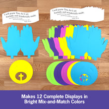 Load image into Gallery viewer, Psalm 139:14 (Fearfully and Wonderfully Made) Daily Devotional Colorful 3-D Punch-Out Paper Bible Craft Kit
