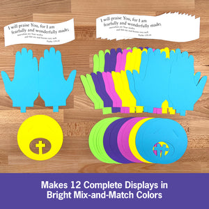 Psalm 139:14 (Fearfully and Wonderfully Made) Daily Devotional Colorful 3-D Punch-Out Paper Bible Craft Kit