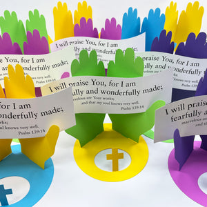 Psalm 139:14 (Fearfully and Wonderfully Made) Daily Devotional Colorful 3-D Punch-Out Paper Bible Craft Kit